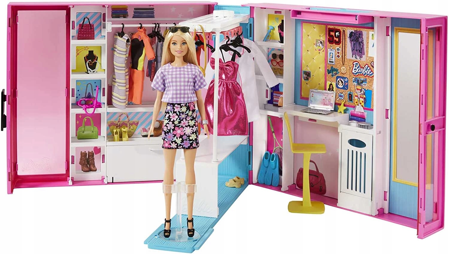 Mattel Barbie шкаф мечты (с куклой) hgx57