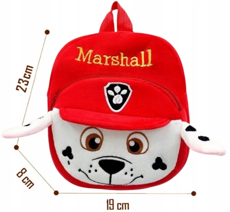 PLECAK DLA PRZEDSZKOLAKA DZIECIĘCY PSI PATROL MARSHALL DO PRZEDSZKOLA Głębokość produktu 8 cm