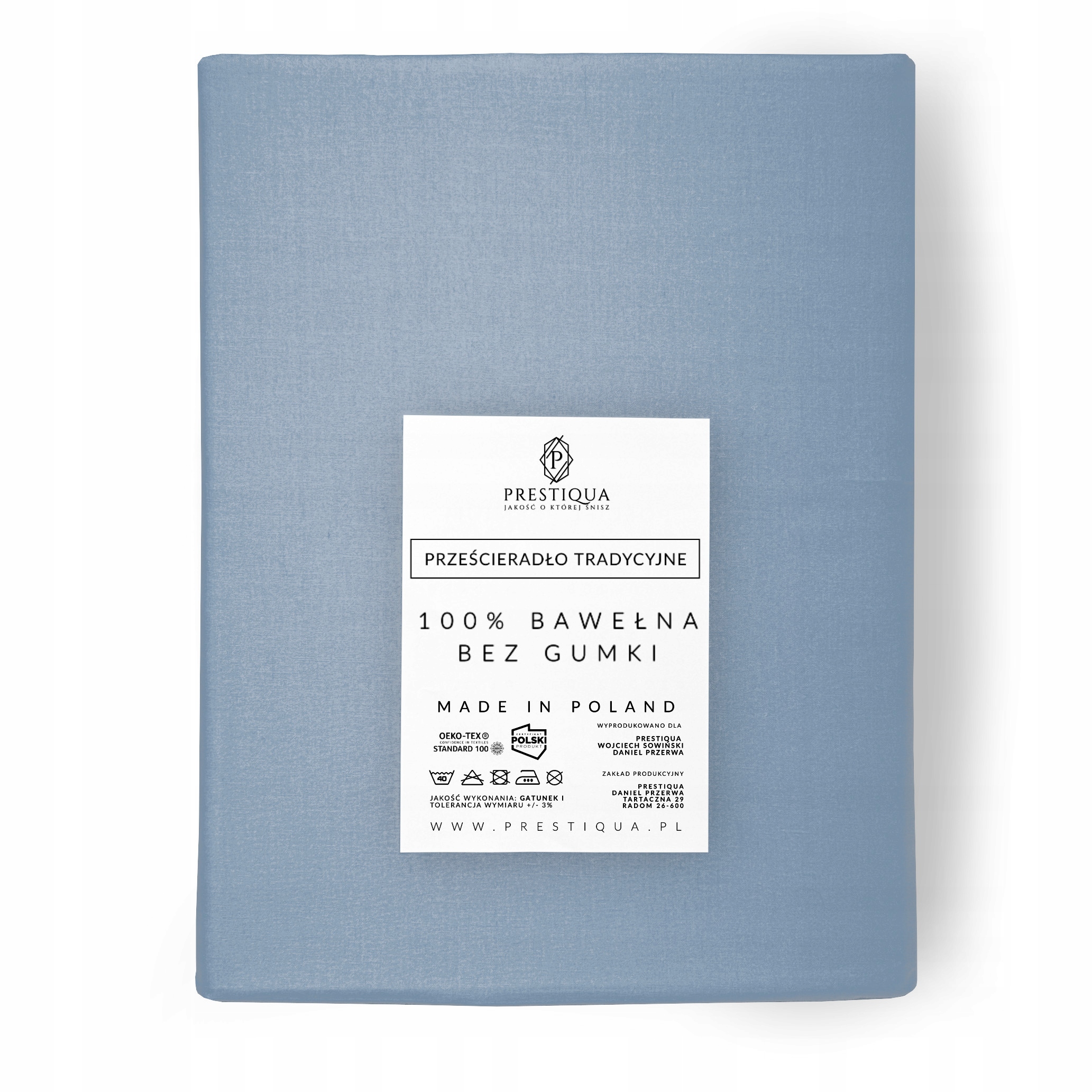 PRZEŚCIERADŁO BEZ GUMKI 140x200 BAWEŁNIANE POLSKIE