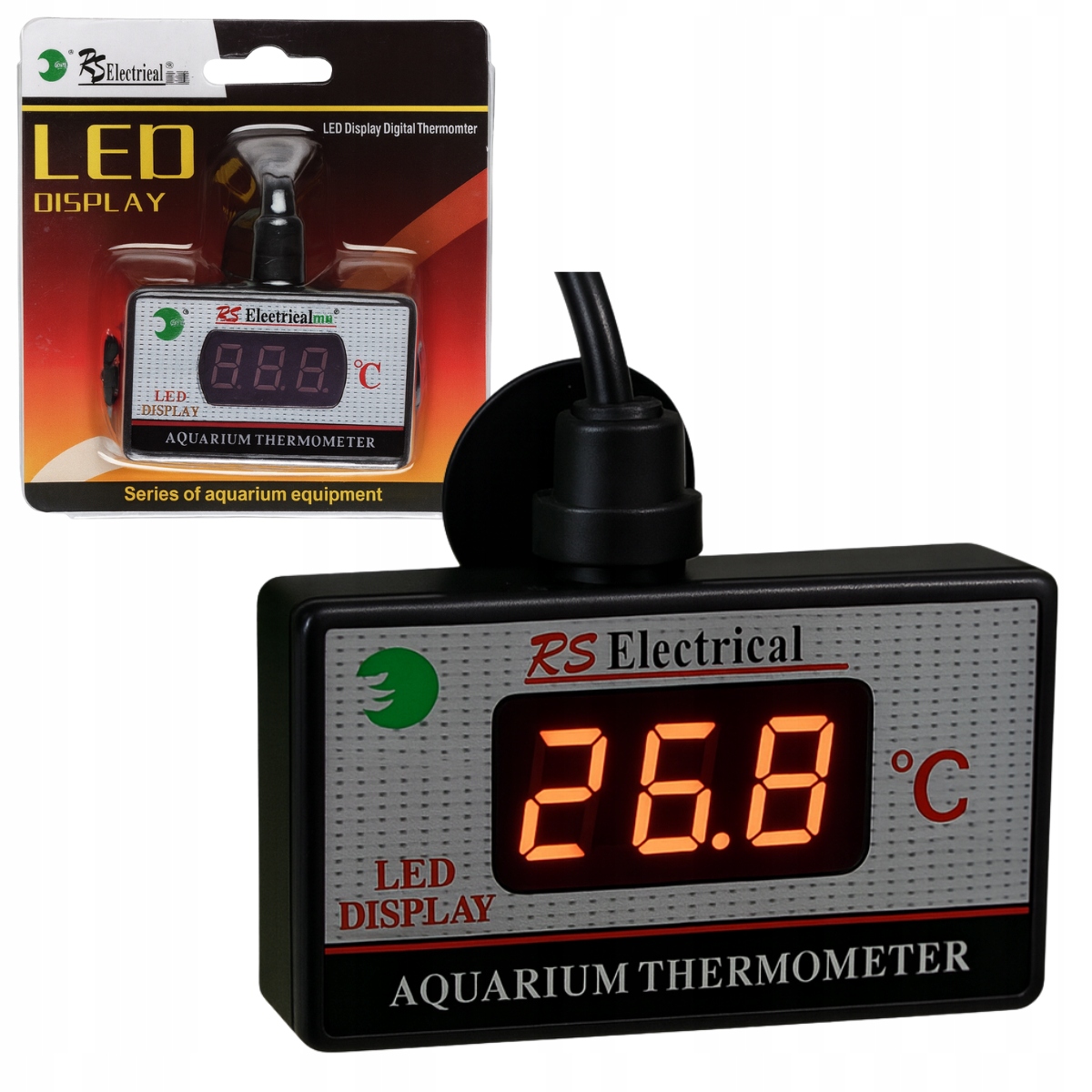 Elektronický LCD Teploměr Do Terária Na Sklo, Přesný, S Přísavkou