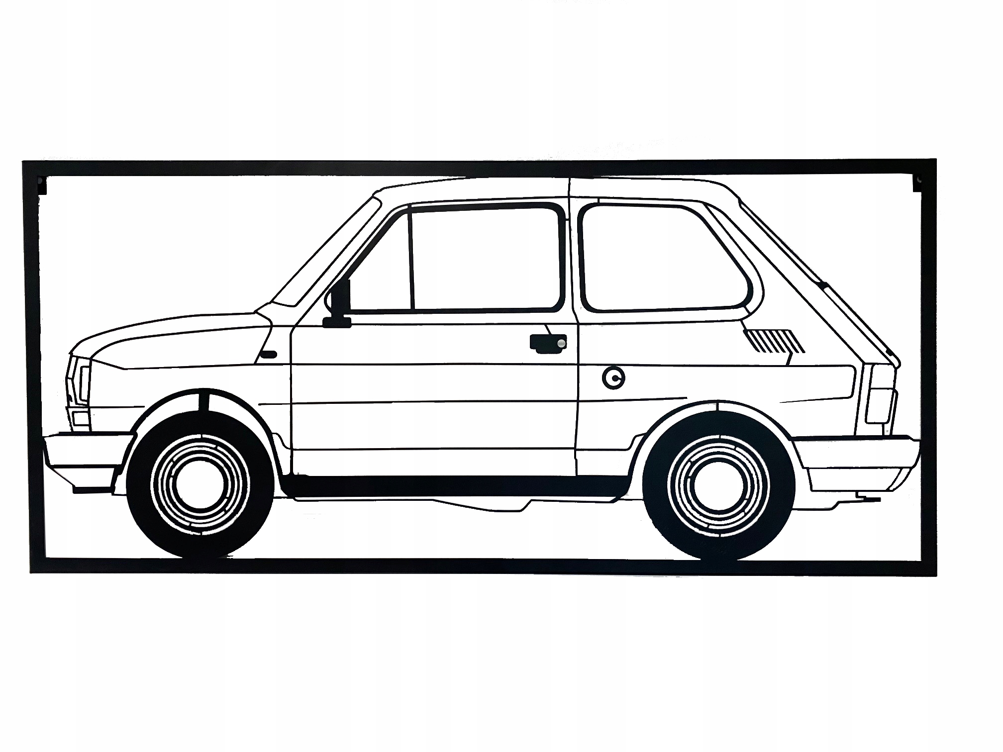 Fiat 126p Batole Dárek Stěnový panel 120x72 CM Maluch Pro Milovníka
