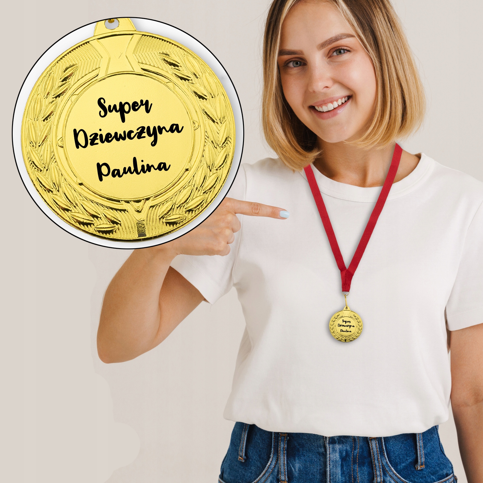 

Medal dedykacja Na Dzień Kobiet ze szkoły