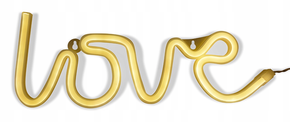 LAMPA NEON LED napis LOVE kolor złoty
