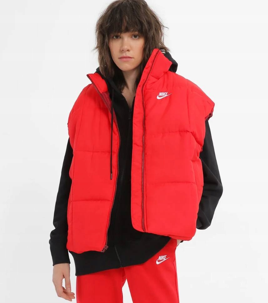 Dámská červená vesta Nike vesta FB7679-657 vel. Xs teplá zima