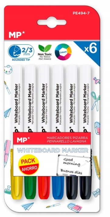 MARKER PISAK DO TABLIC 6 SZTUKI KOLORY MP