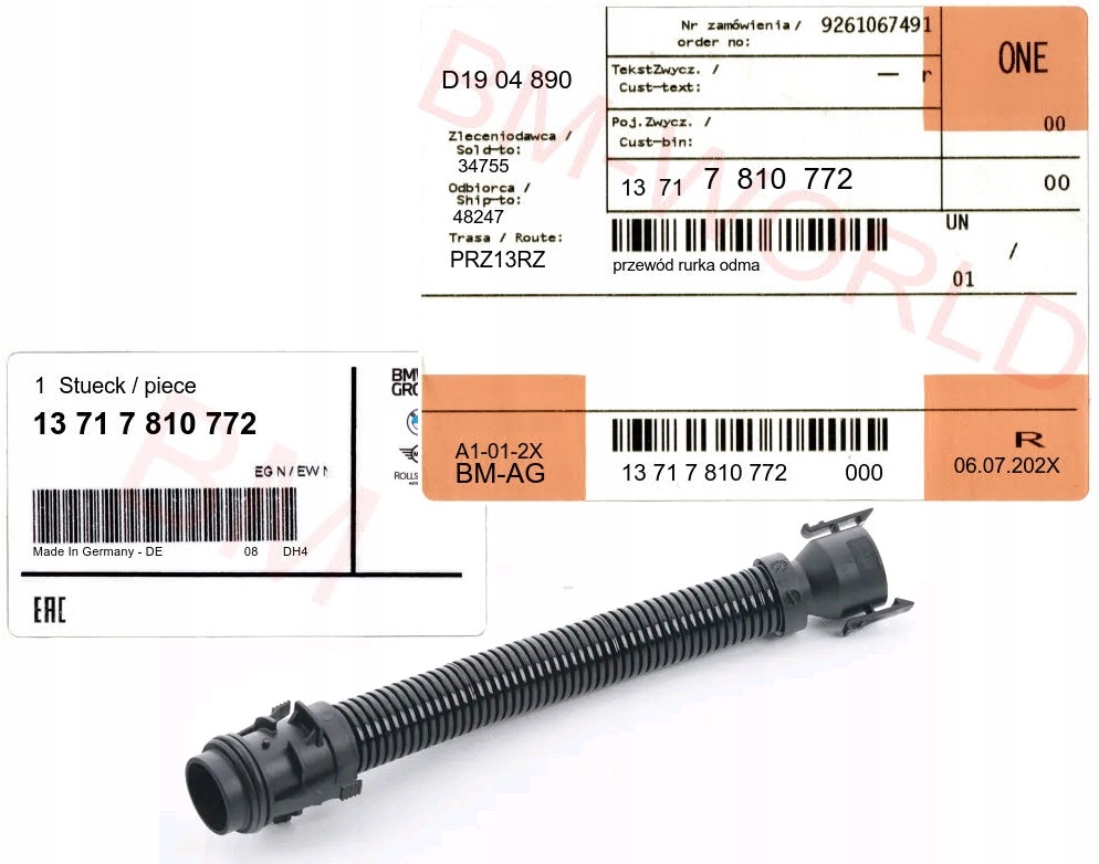 Nový originální Oe Bmw trubkový kabel od značky Bmw N47N N47S N57S N57Z s Aso