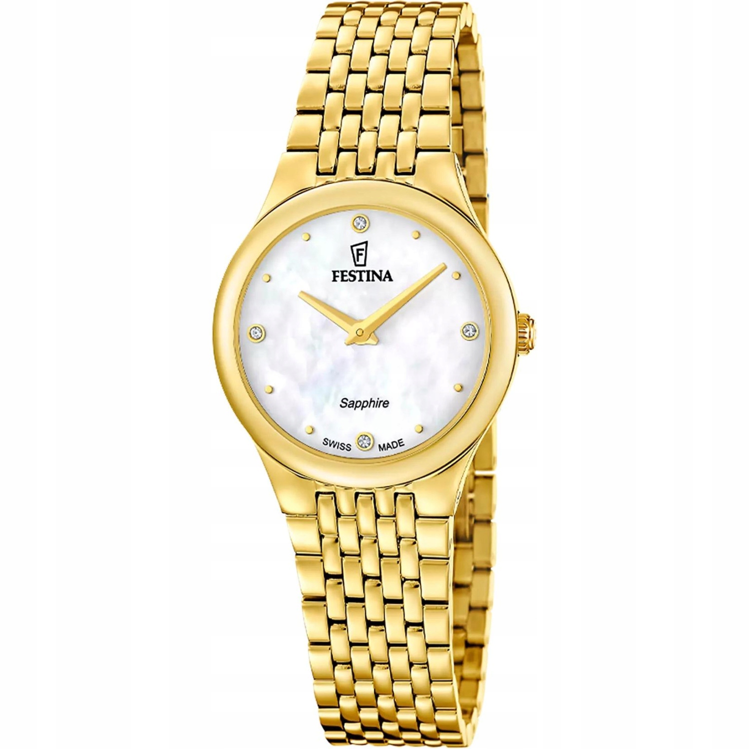 Dámské hodinky Festina F20098-1 Zirkony zlaté