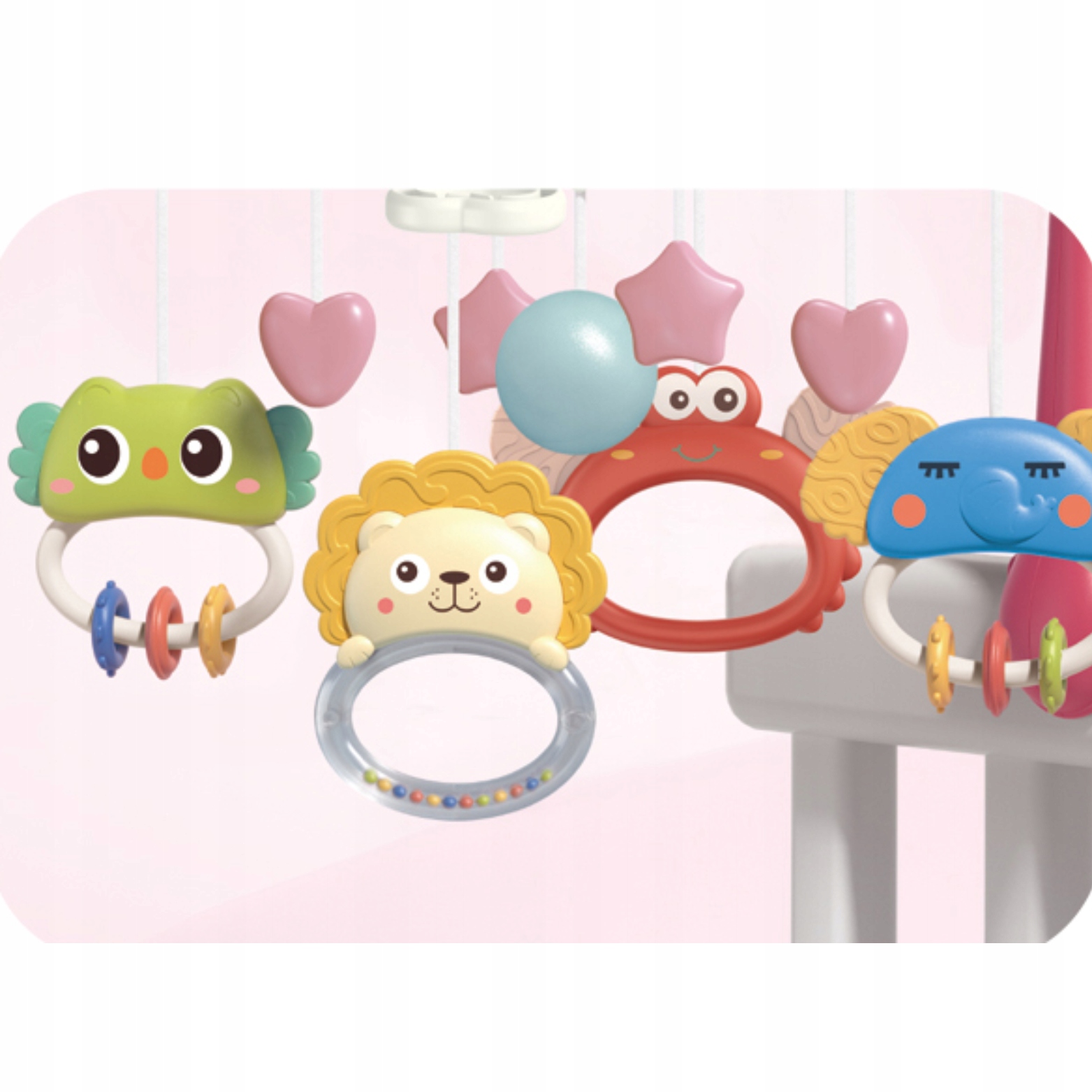 KARUZELA DO ŁÓŻECZKA POZYTYWKA PROJEKTOR USYPIACZ DLA NOWORODKA CZERWONA Stan opakowania oryginalne