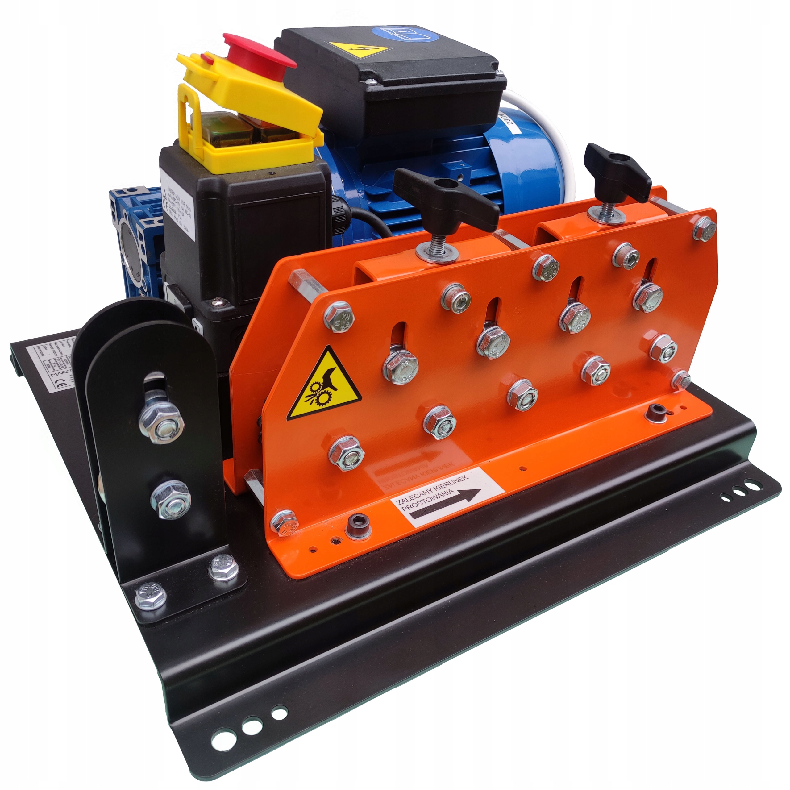 Prościarka / prostownica do drutu odgromowego i bednarki z napędem elektr.