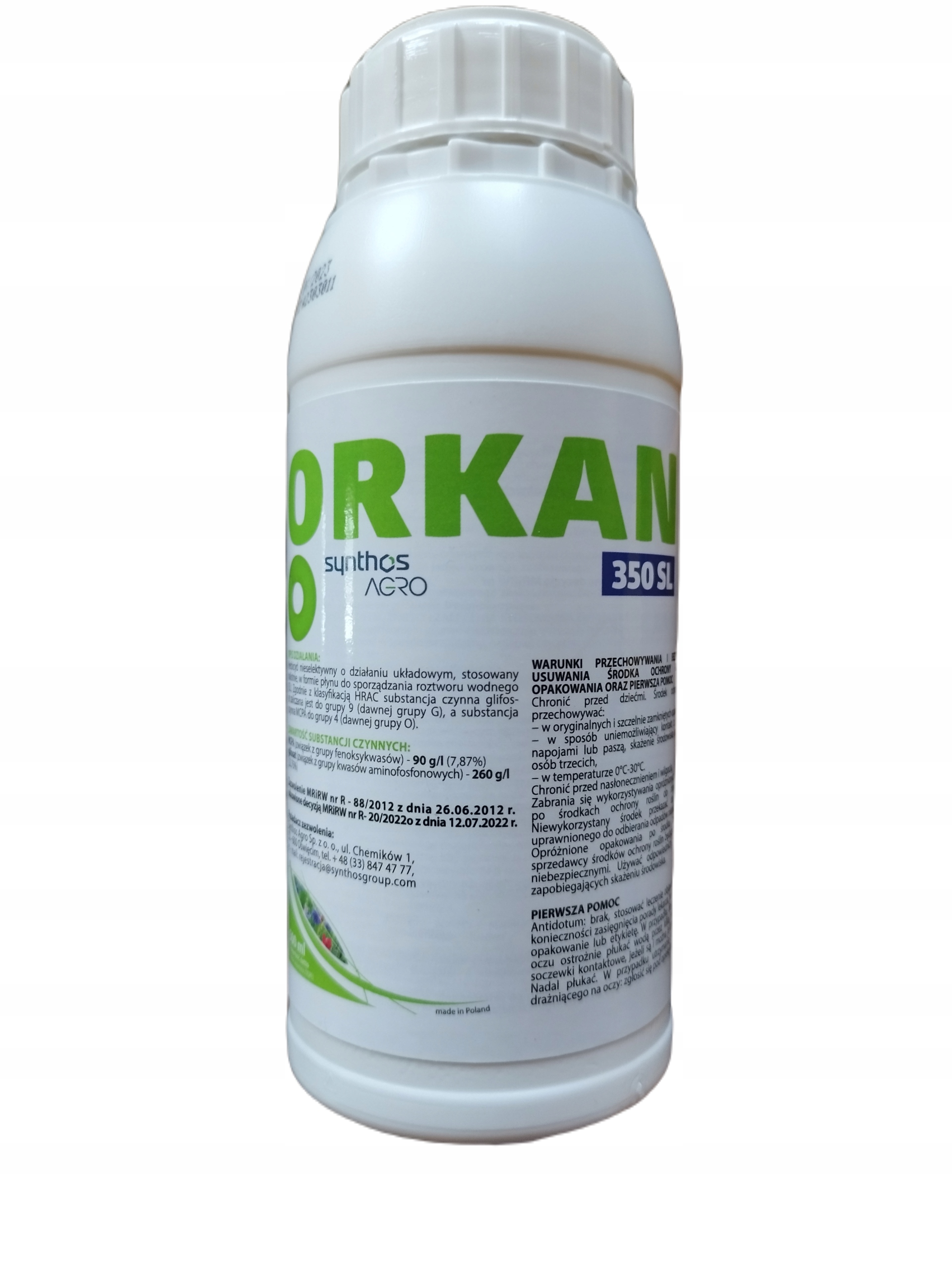 ORKAN 500ml TOTALNY CHWASTOBÓJCZY JEDNO I DWULIŚCIENNE PERZ SKRZYP GLIFOSAT