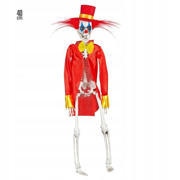 DEKORACJA SZKIELET KLAUNA KLAUN 40 CM HALLOWEEN