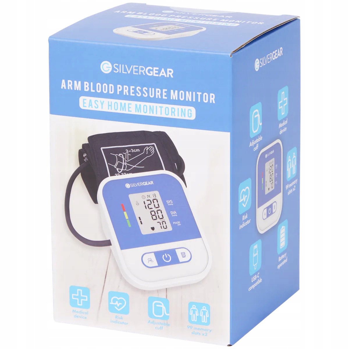 Ciśnieniomierz Silvergear naramienny Cyfrowy