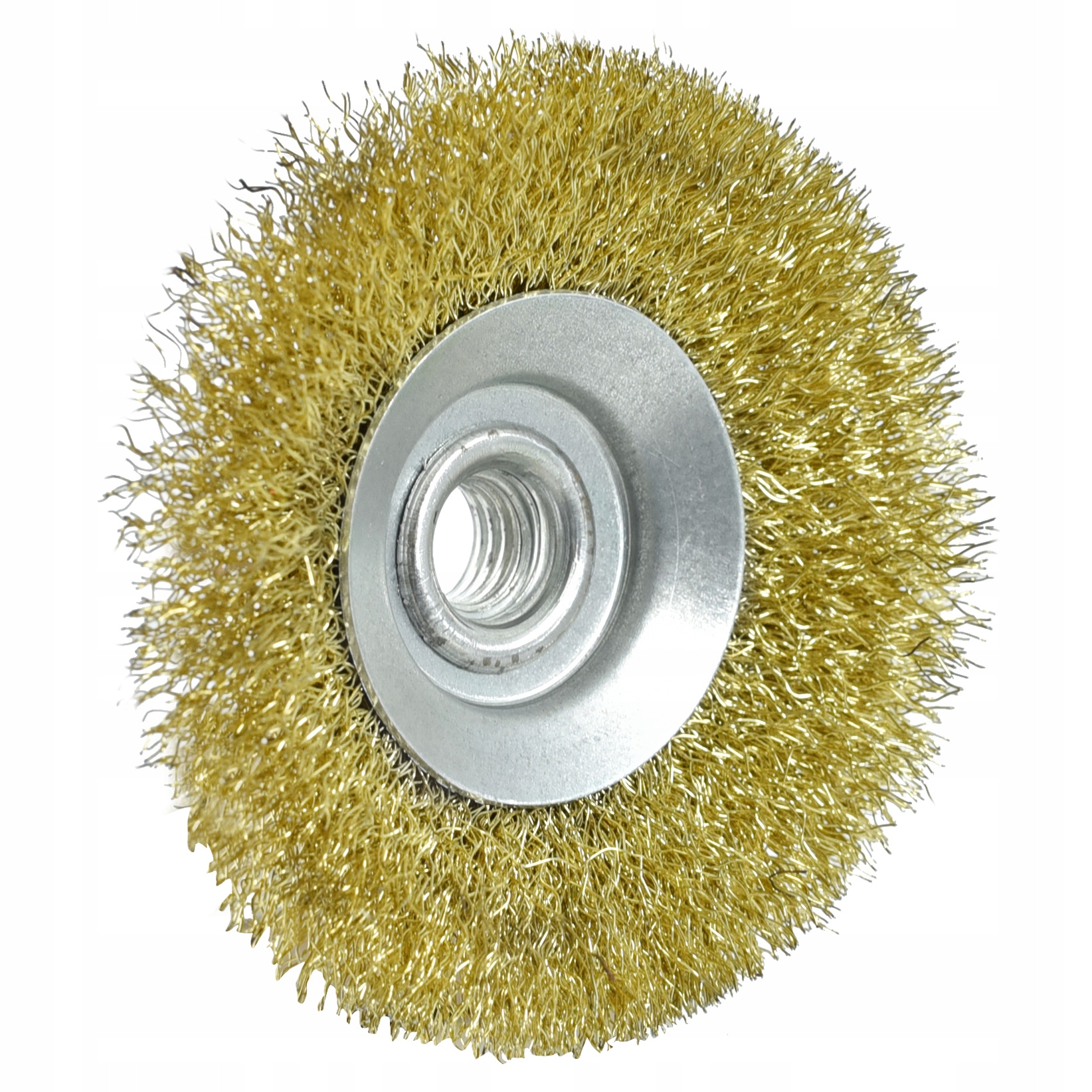 SZCZOTKA DOCZOŁOWA STOŻKOWA DRUT KARBOWANY 100 MM M14 Zastosowanie usuwanie farby i rdzy usuwanie lakierów usuwanie zadziorów
