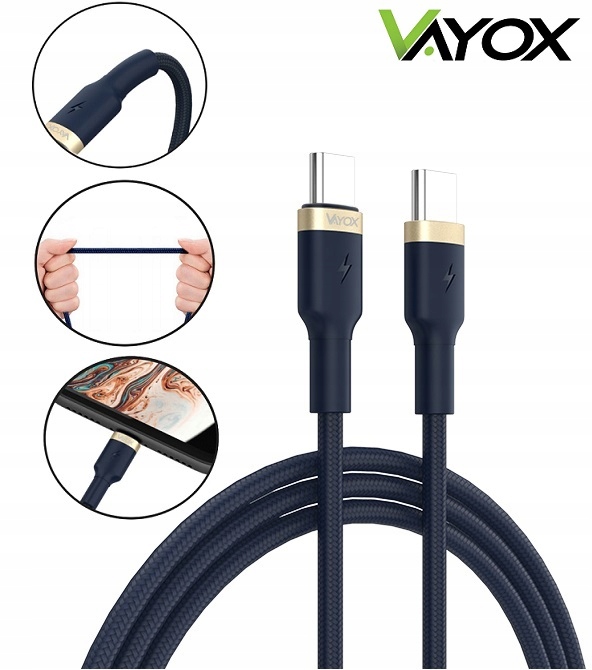 

Kabel Usb-c Typ C Quick Charge 3.0 Fast 1m Vayox
