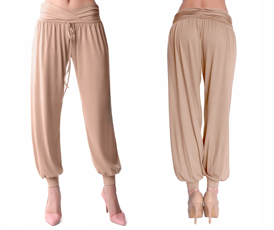 

Spodnie alladynki wiązane luźne casual lato L/XL