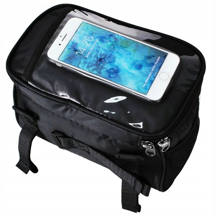 Sakwa rowerowa przednia TORBA ROWEROWA na kierownicę plecak na rower podróż Szerokość produktu 21.5 cm