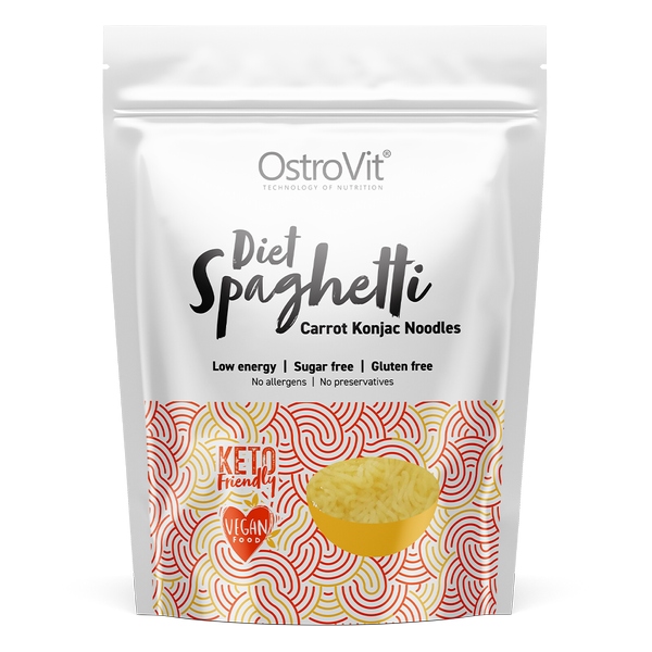 Levně 9X Těstoviny Konjac Shirataki s mrkví 400 g OstroVit Diet Spaghetti