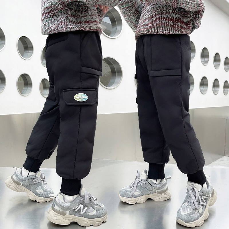 CIEPŁE GRUBE SPODNIE DRESOWE OCIEPLANE JOGGERY zimowe pikowane chłopięcy Marka Inna marka