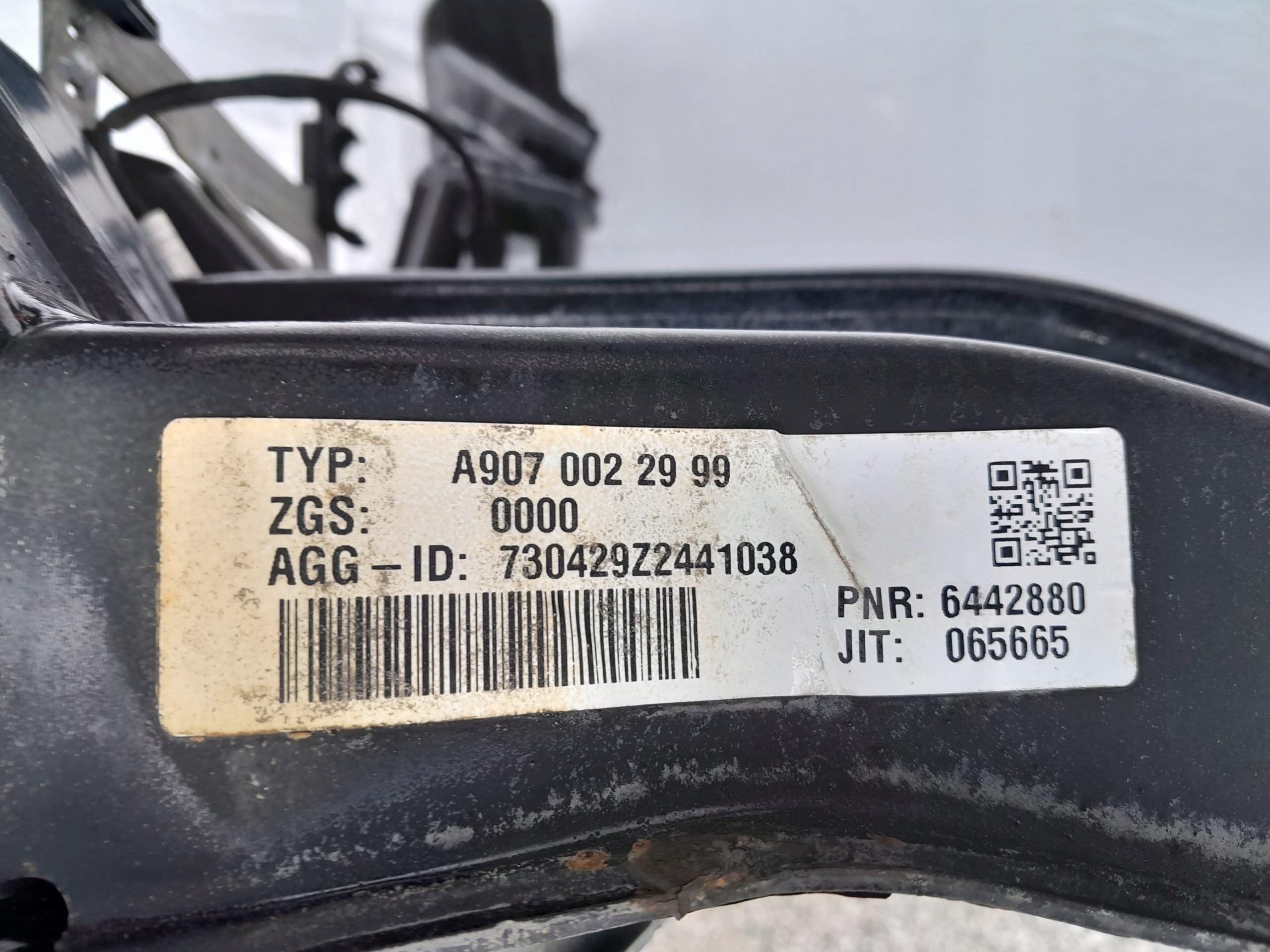 MERCEDES SPRINTER 907 subframe axle beam front front A9070022999
