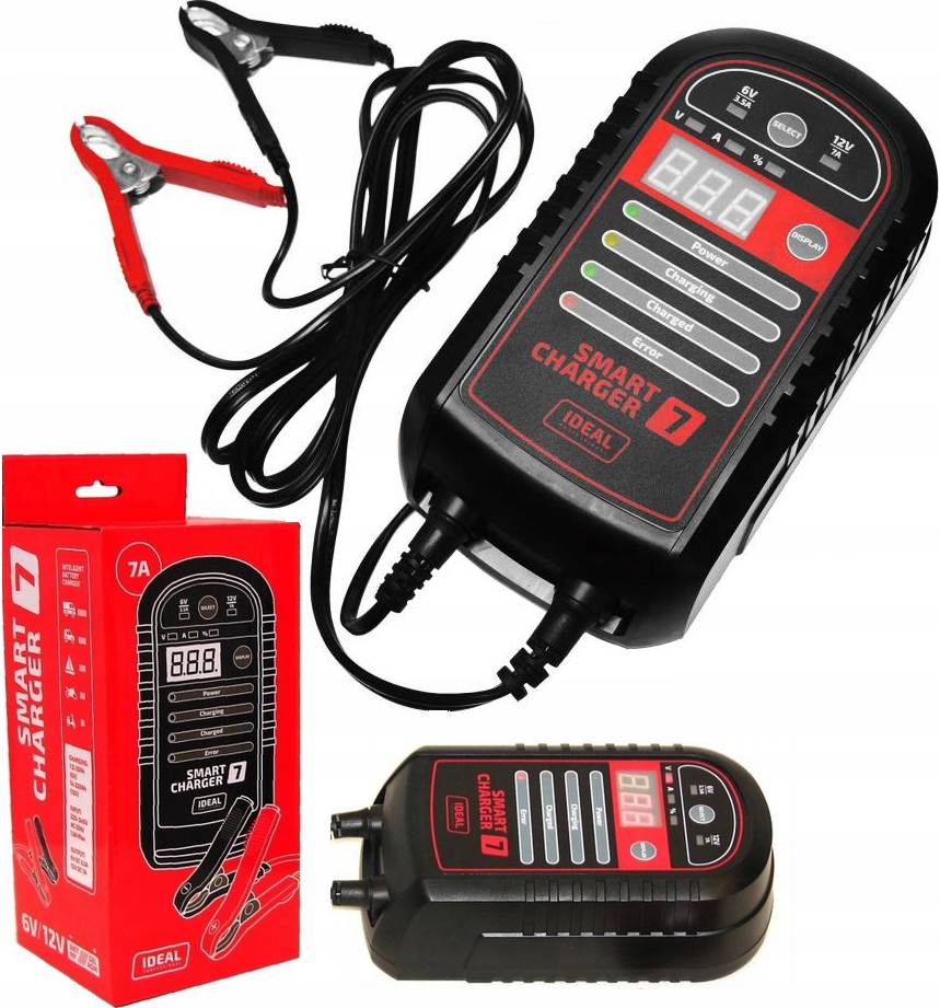 Prostownik cyfrowy Ładowarka do akumulator 6V/12V