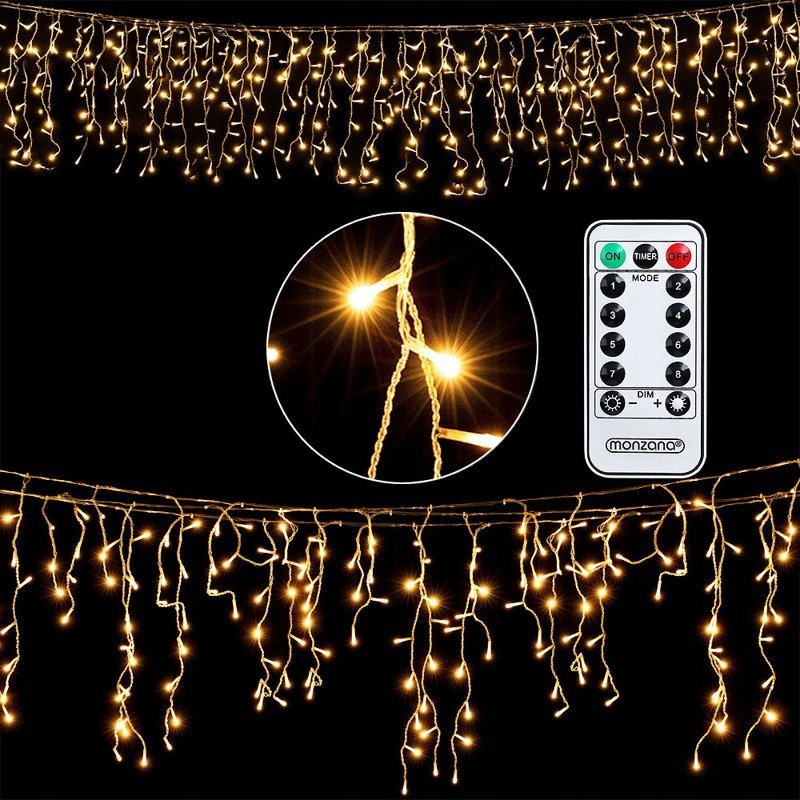 Vánoční Lampy 600LED, Vánoční Ozdoby, Dálkové Ovládání