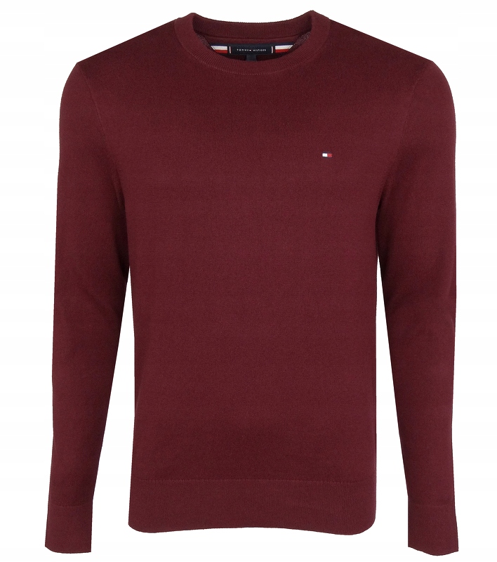 Tommy Hilfiger pánský svetr s kašmírem, vínová barva, S