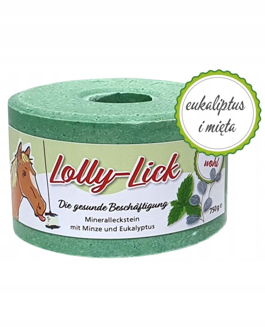 Lizawka dla koni Lolly-lick z miętą i eukaliptusem 750g drogi oddechowe