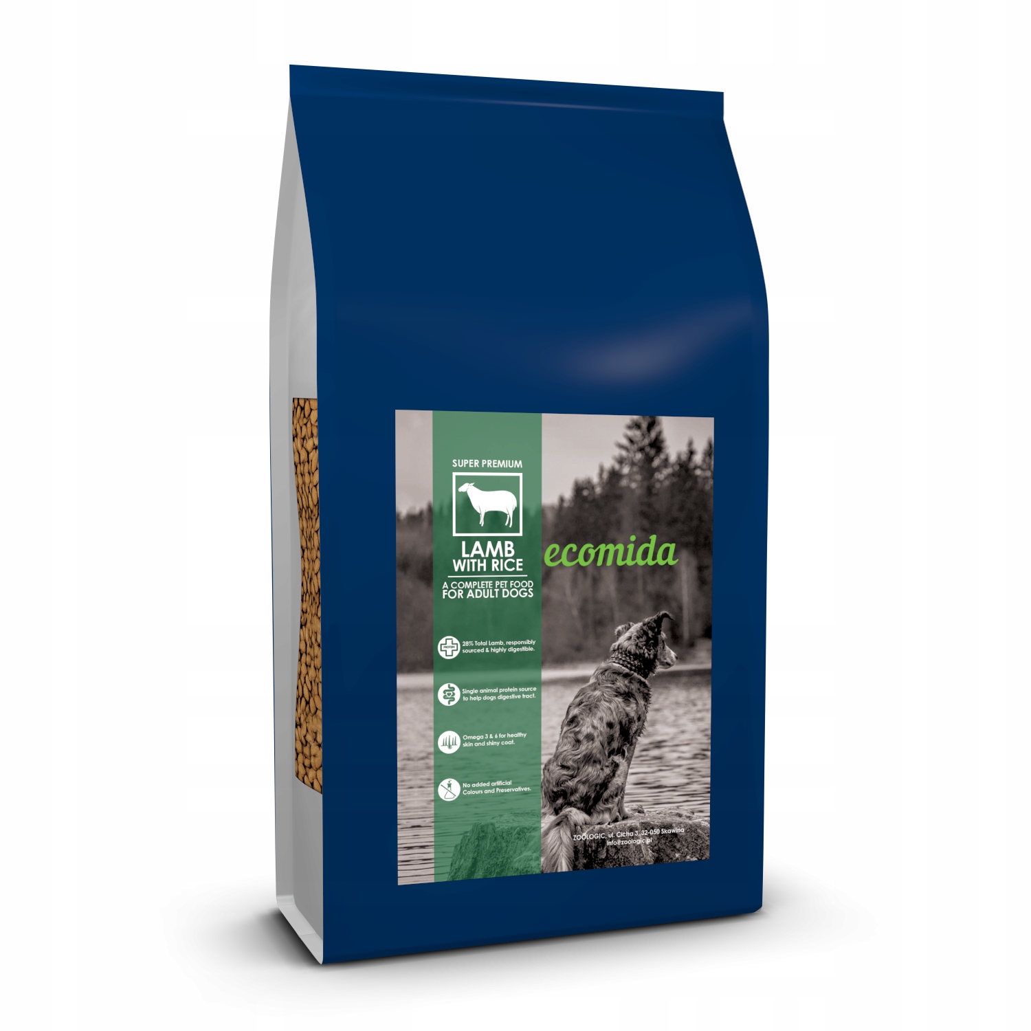 Levně Ecomida Premium Adult Jehněčí rýže 10 kg