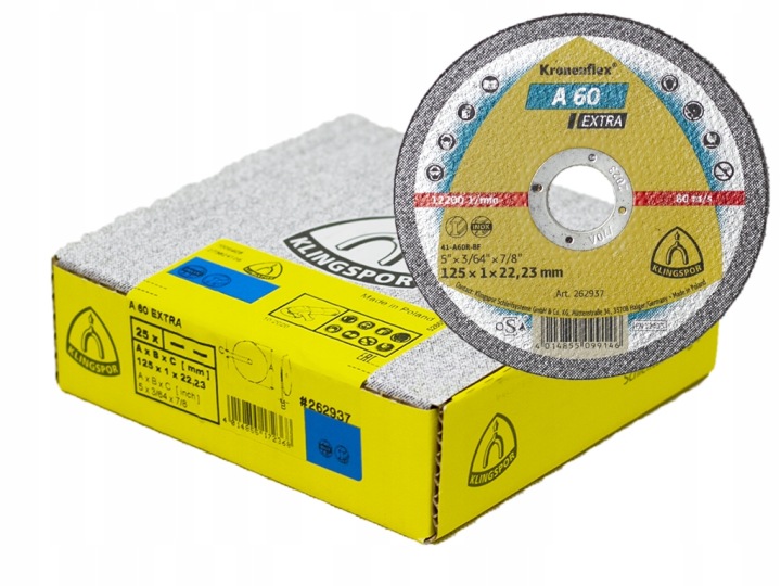 Tarcza do cięcia metalu 125x1 Klingspor Extra komplet 25 sztuk
