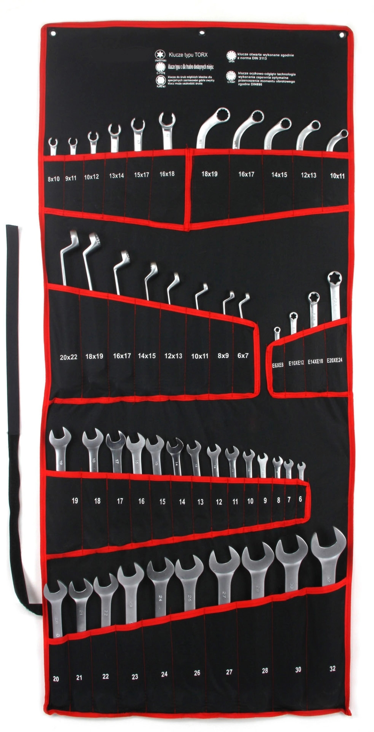 KLUCZE PŁASKO-OCZKOWE ZESTAW 47 SZT. STAL CRV KD10999 KRAFT&DELE