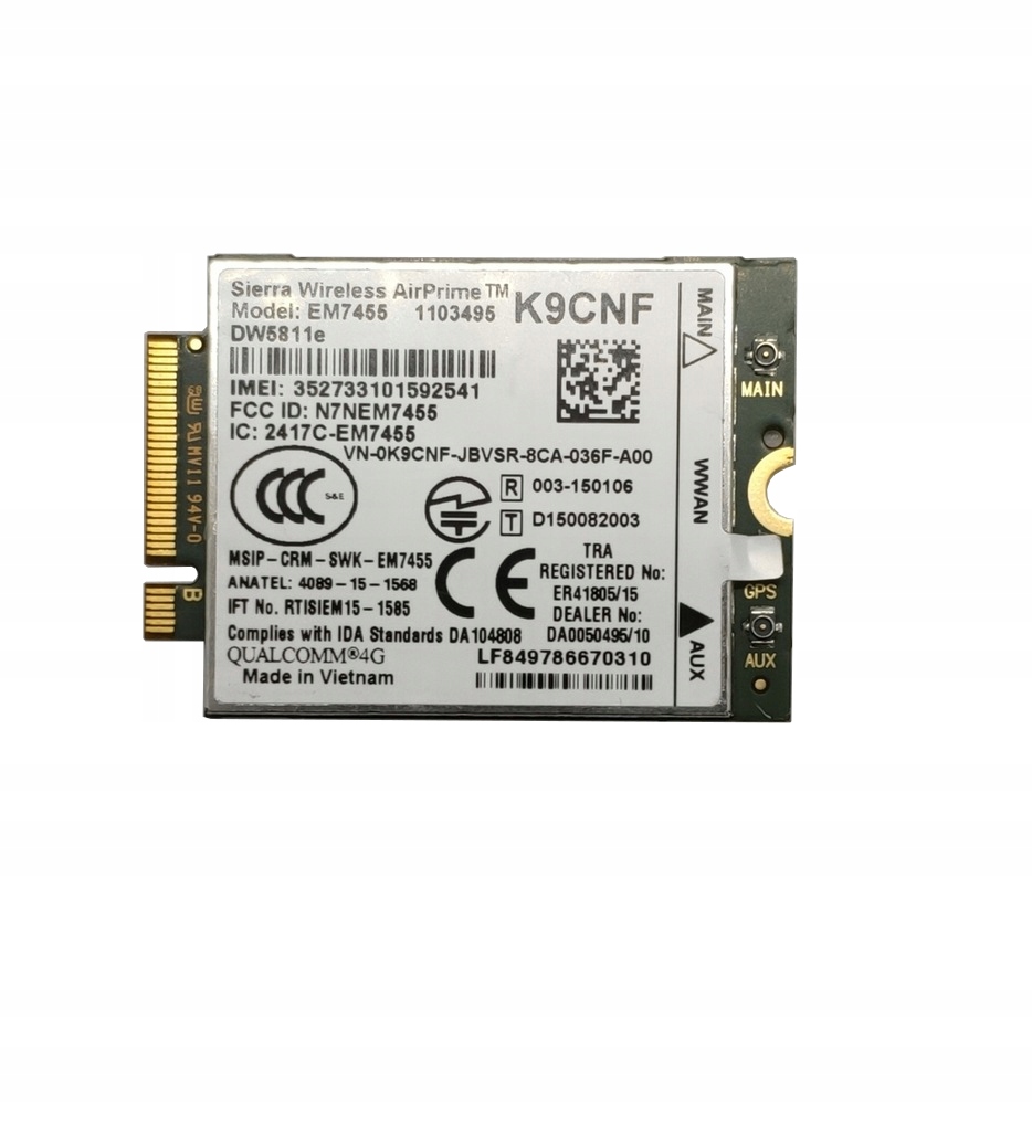

Dell DW5811e Modem Lte E7470 7480 5470 5480 5580