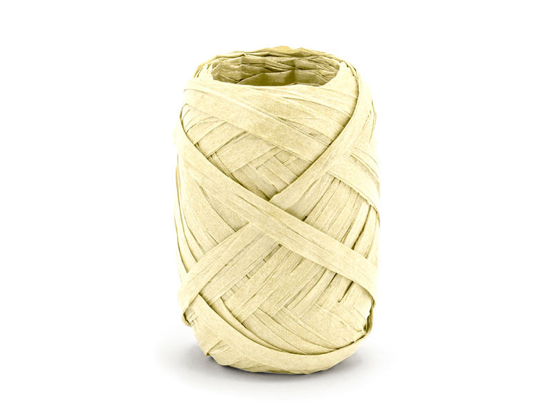 

Wstążka Rafia Kremowa 5mm/10m Dekoracja Ślub