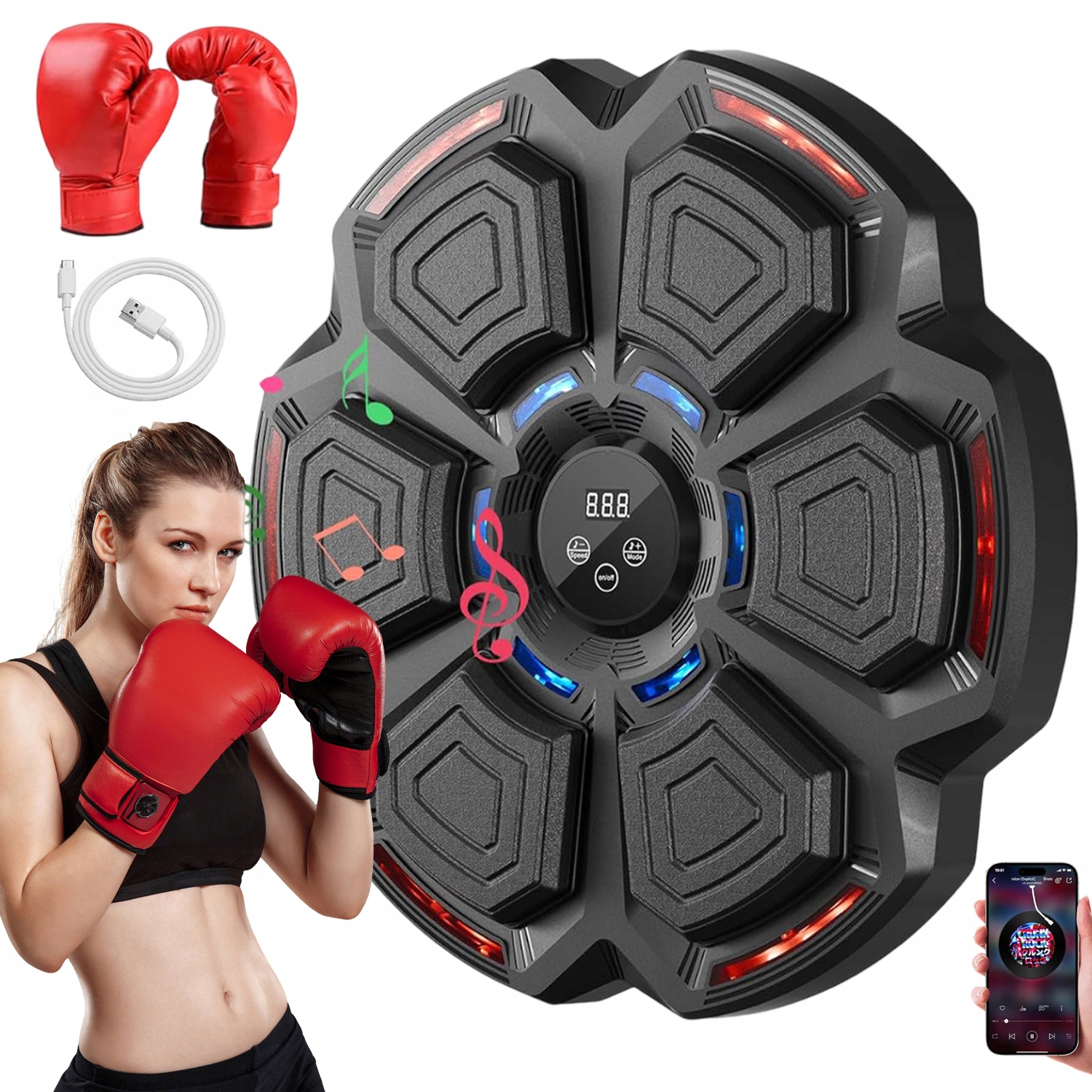 Hudební Boxovací Stroj V Tréninkové Boxerské Stěně S Bluetooth