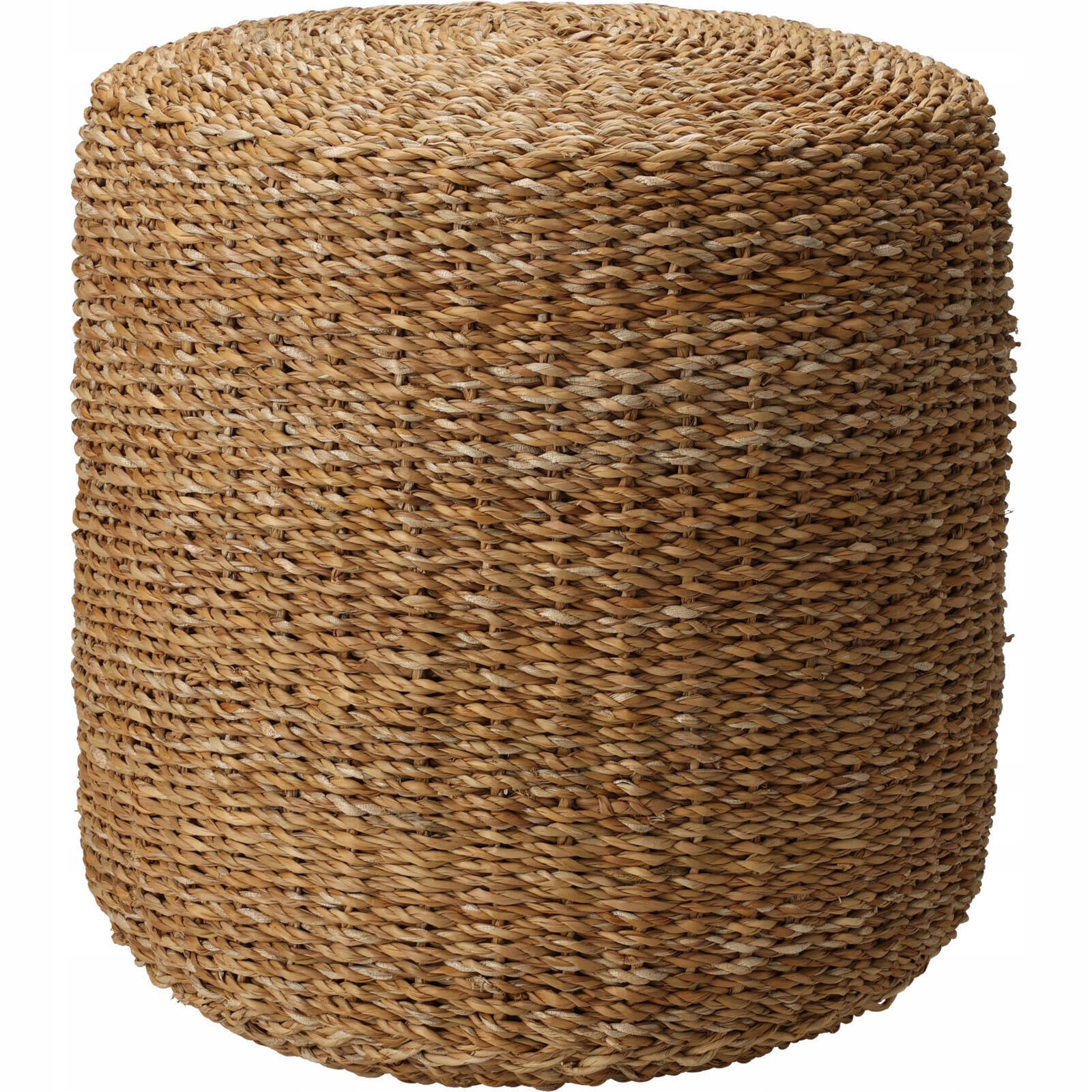 Okrúhla Pletená Pohovka Z Morskej Trávy, Dekoratívna, Priemer 40 CM, Hnedá
