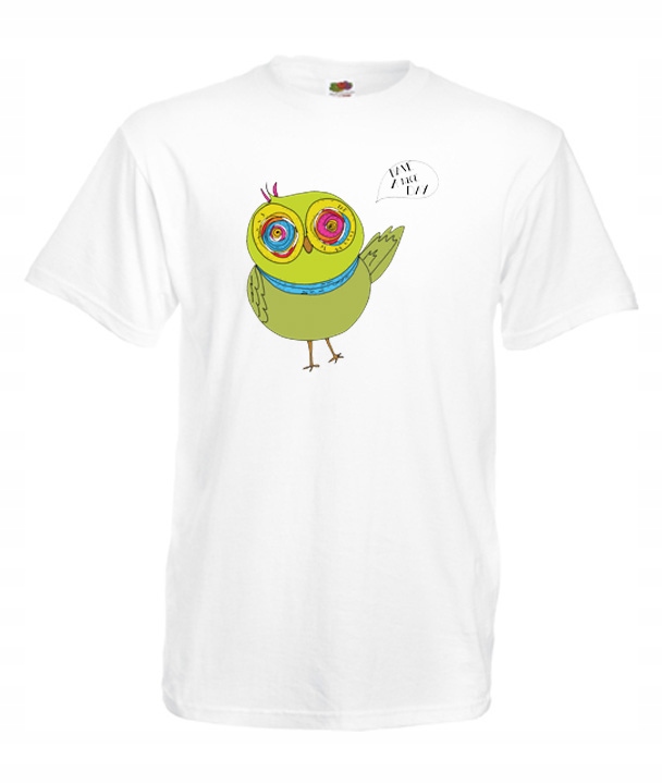 

L Koszulka Męska Sowa Sowy Kolorowa Sówka Owl
