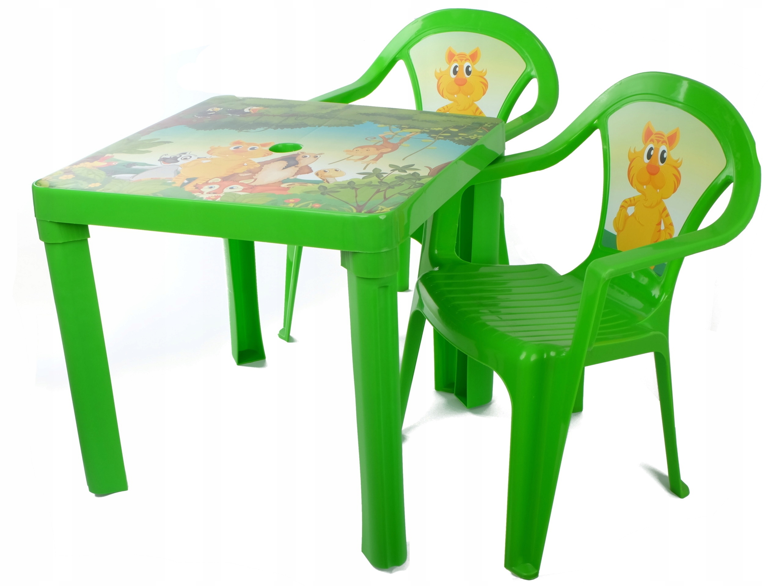 Zestaw Stolik 2 Krzesła Mebelki Dla Dzieci Green