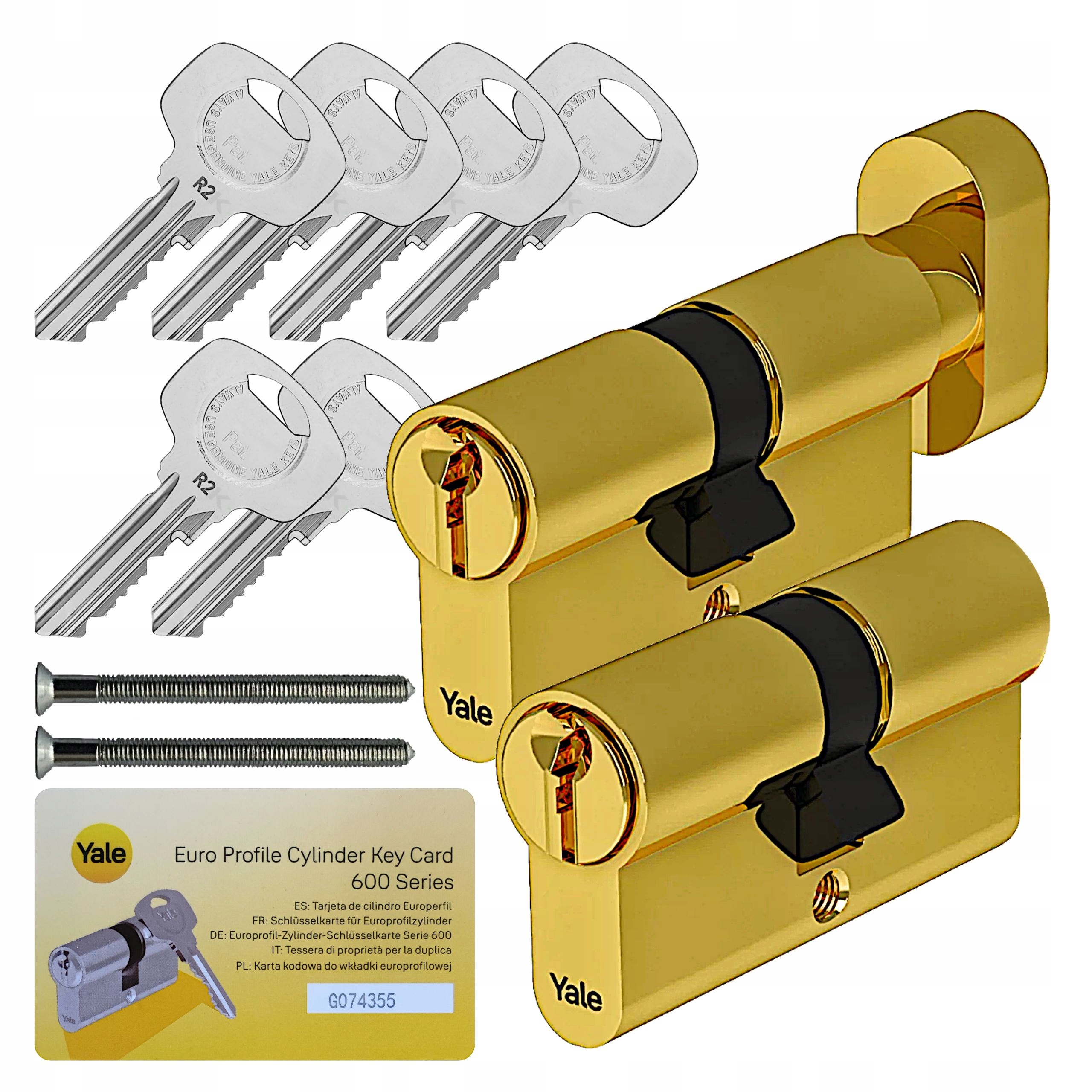 sada vložek Yale Y600 30/45 G30/45 s bezpečnou spojkou z mosazi