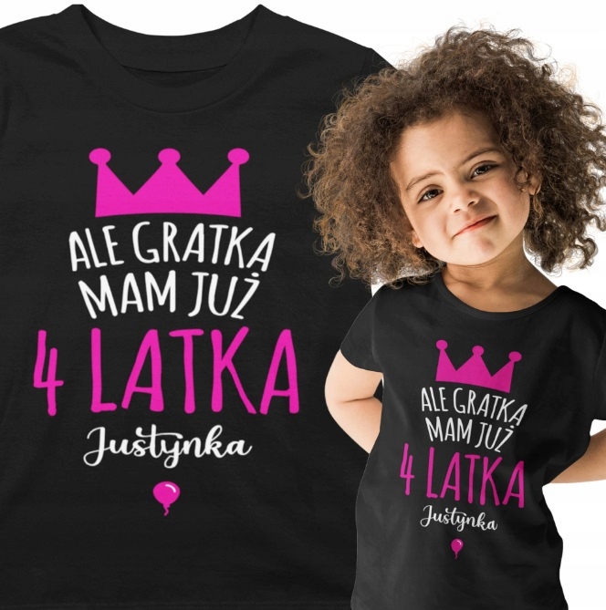 

Koszulka T-shirt Na 3 4 5 6 Urodziny Dowolne Imię