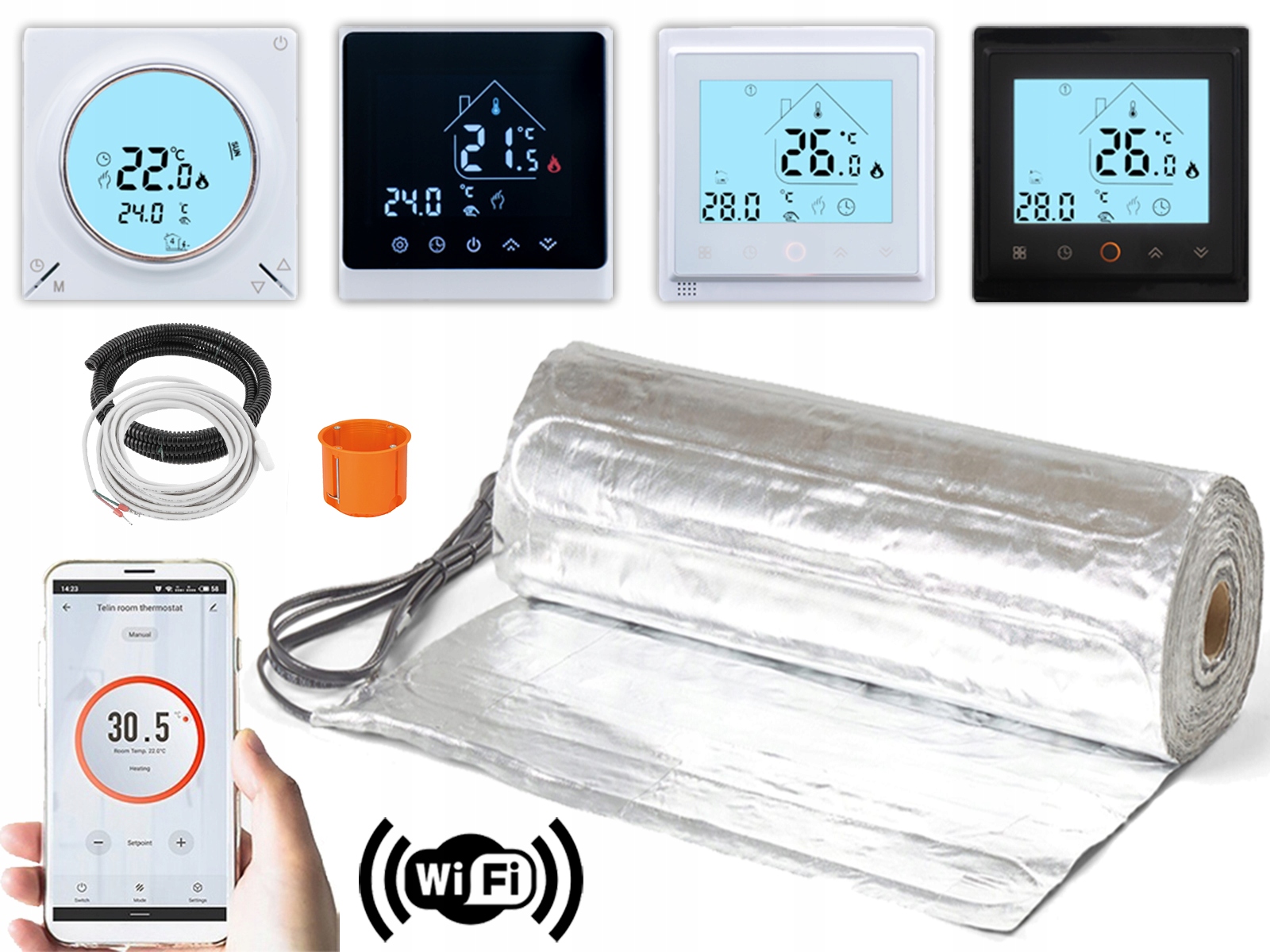 Vykurovacia Podložka Pod panely 7m2 150W/m2 Wifi