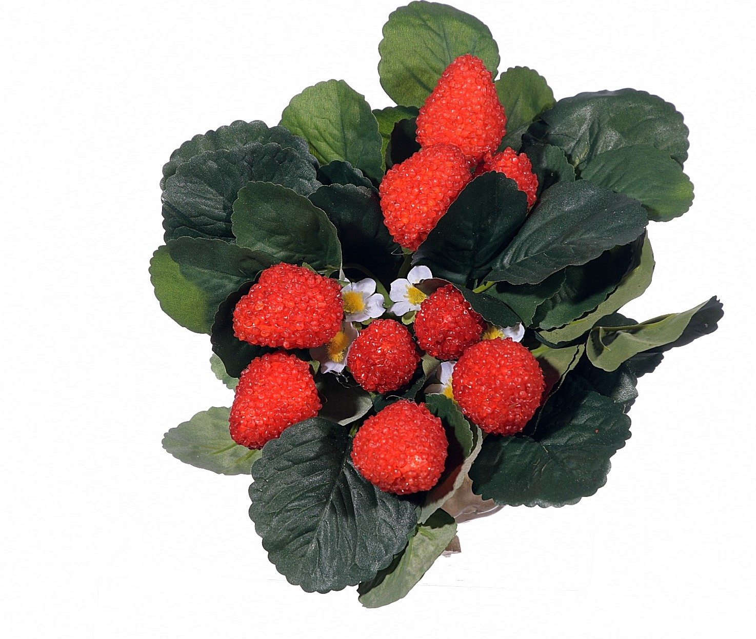 SZTUCZNE TRUSKAWKI KWIATY OWOCE LIŚCIE W DONICZCE Kod producenta R-22c