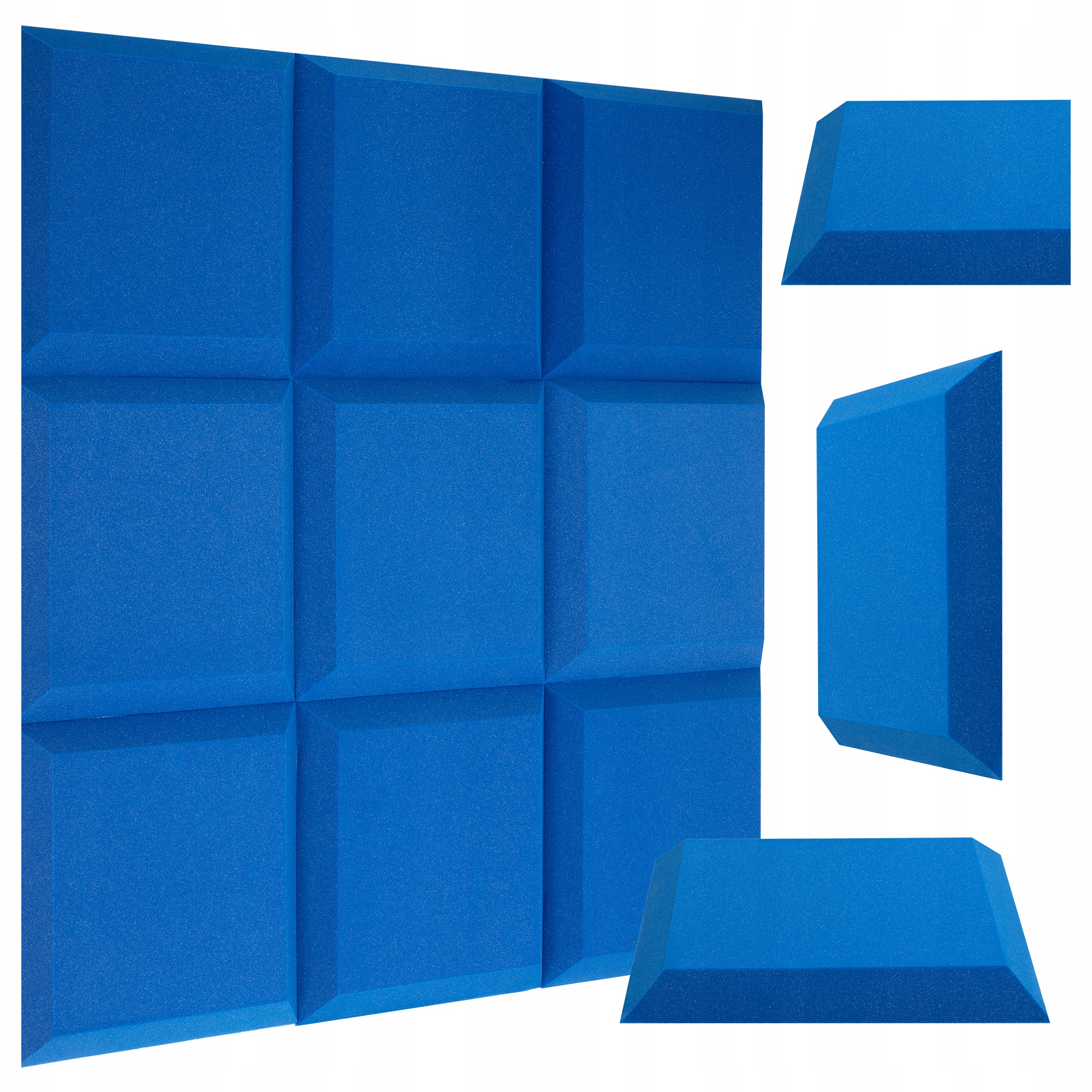 Zvukotesné stenové panely s skosenými okrajmi, 50x50x5 cm