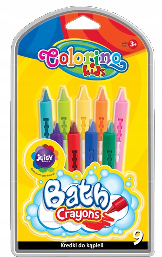 KREDKI do wanny, kąpieli Colorino KIDS 9 kolorów