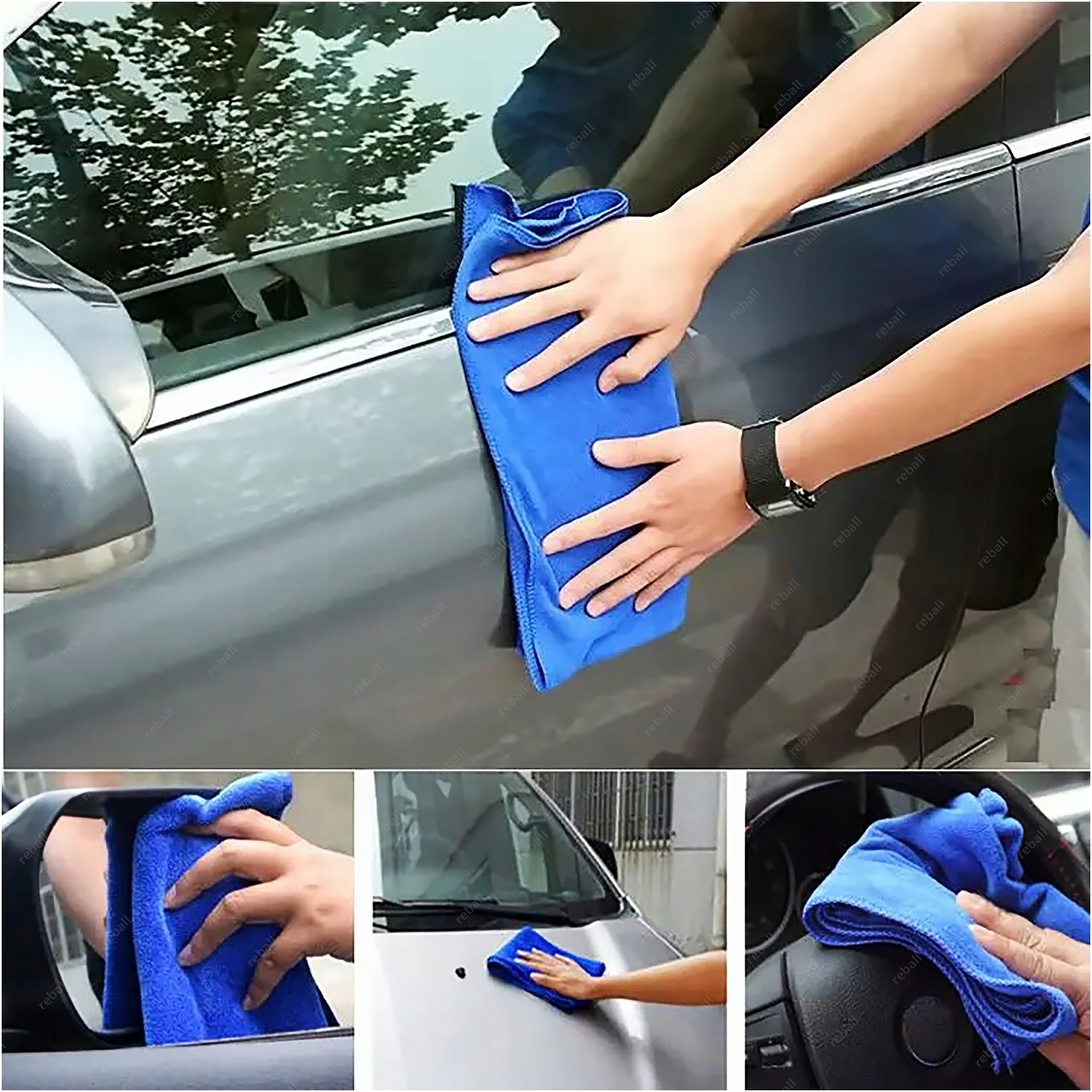 5x RĘCZNIK ŚCIERECZKA Z MIKROFIBRY DO MYCIA OSUSZANIA AUTA 300g 30cm BLUE Producent Reball