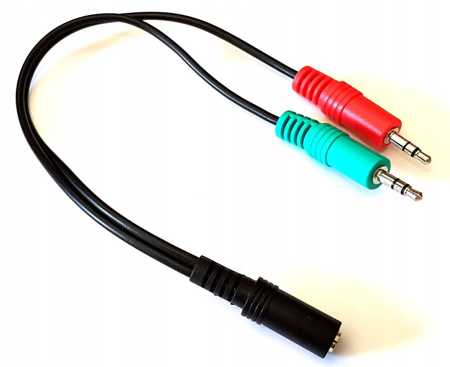 ADAPTER Rozdzielacz Jack 3.5 4pin - 2x Jack 3pin