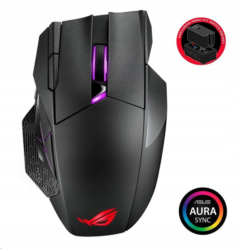 Myš Asus Rog Spatha X (P707), bezdrôtová, čierna 90MP0220-BMUA00