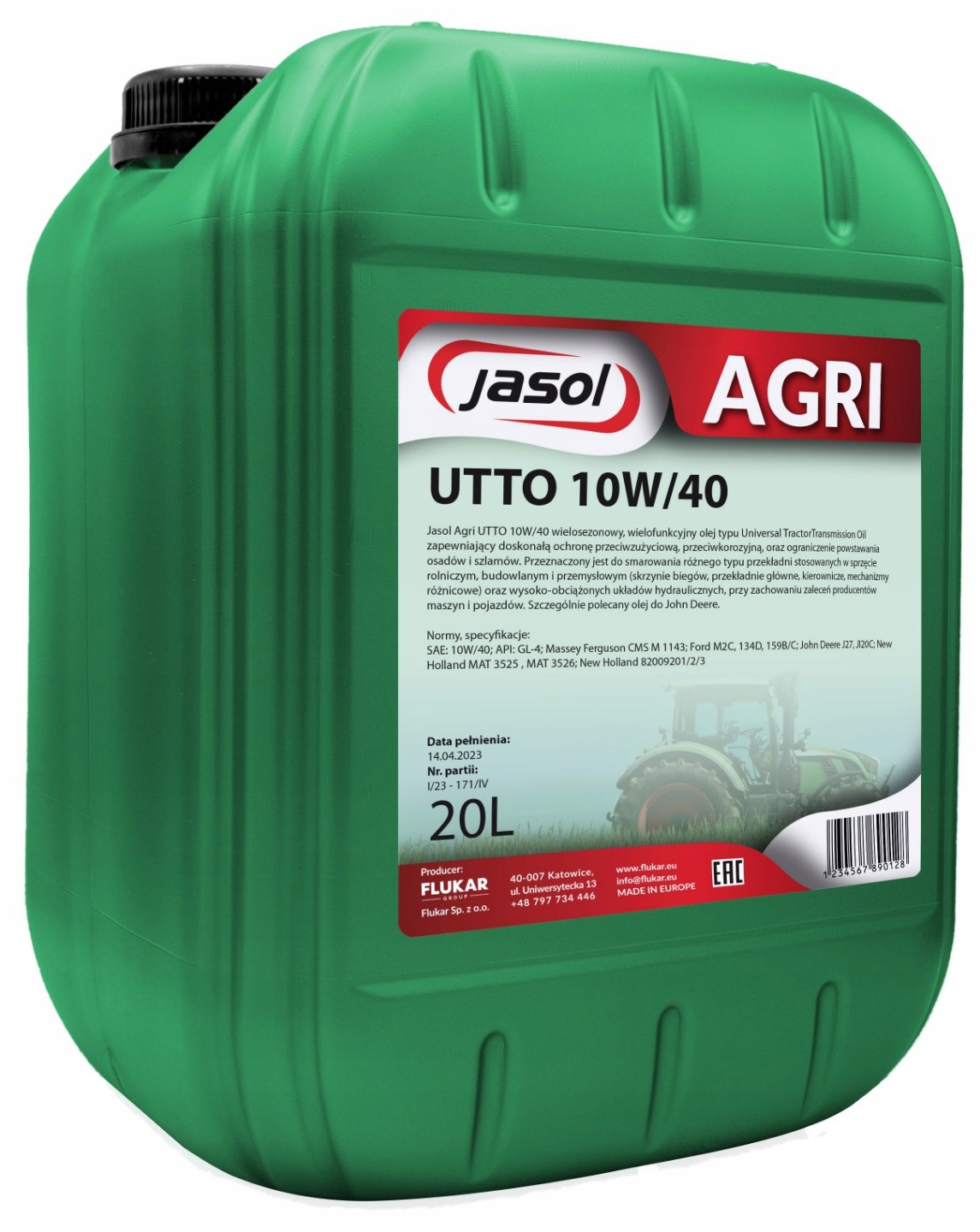 JASOL AGRI UTTO 10W40 20L.
