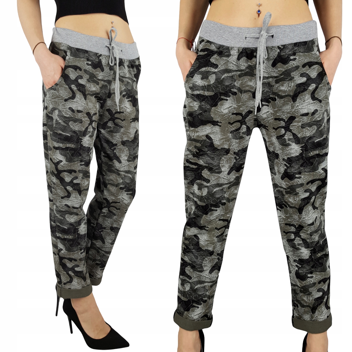 WYGODNE - SPODNIE - DRESOWE - KWIATY - BAWEŁNIANE