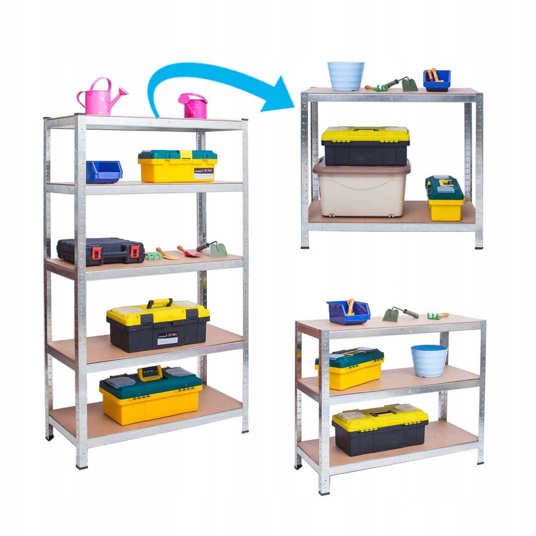 REGAŁ MAGAZYNOWY 2w1 METALOWY 180 x90x40cm HUMBERG