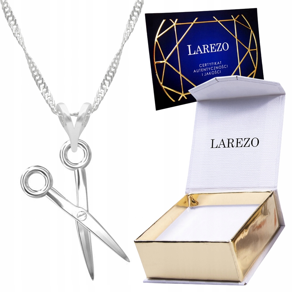 

Naszyjnik srebrny łańcuszek 925 Nożyczki Fryzjer