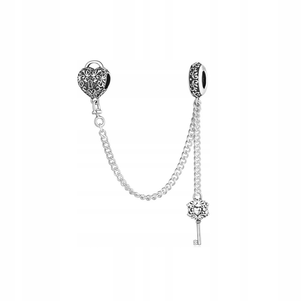 Stříbrný řetízek Ornamo Klíček a visací zámek stříbro 925